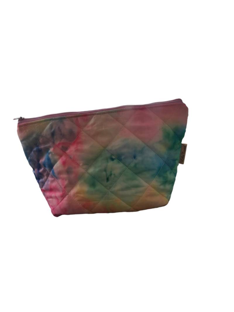 Windeltasche/Kosmetiktasche/steppstoff/Batik-Neonfarben von LilieTextilUnikate