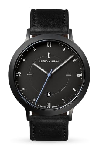 Lilienthal Berlin Zeitgeist Automatik Uhr All Black – hochwertige Herrenuhr am schwarzen Lederarmband aus Chirurgenstahl mit einem Automatikwerk & Saphirglas – 42,5 mm Lilienthal Berlin Zeitgeist Automatik Uhr All Black – hochwertige Herrenuhr am schwarzen Lederarmband aus Chirurgenstahl mit einem Automatikwerk & Saphirglas – 42,5 mm von Lilienthal