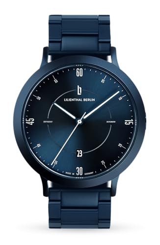 Lilienthal Berlin Zeitgeist Automatik Uhr All Blue – hochwertige Herrenuhr am dunkelblauen Stahlarmband aus silbernem Chirurgenstahl mit einem Automatikwerk & Saphirglas – 42,5 mm Lilienthal Berlin Zeitgeist Automatik Uhr All Blue – hochwertige Herrenuhr am dunkelblauen Stahlarmband aus silbernem Chirurgenstahl mit einem Automatikwerk & Saphirglas – 42,5 mm von Lilienthal