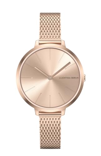 Lilienthal Berlin Damenuhr Rosalux in Rose Bloom - Armbanduhr am roséfarbenen Mesh-Armband - aus Chirurgenstahl mit einem Quarzuhrwerk & saphirbeschichtetem Glas - 30 mm von Lilienthal