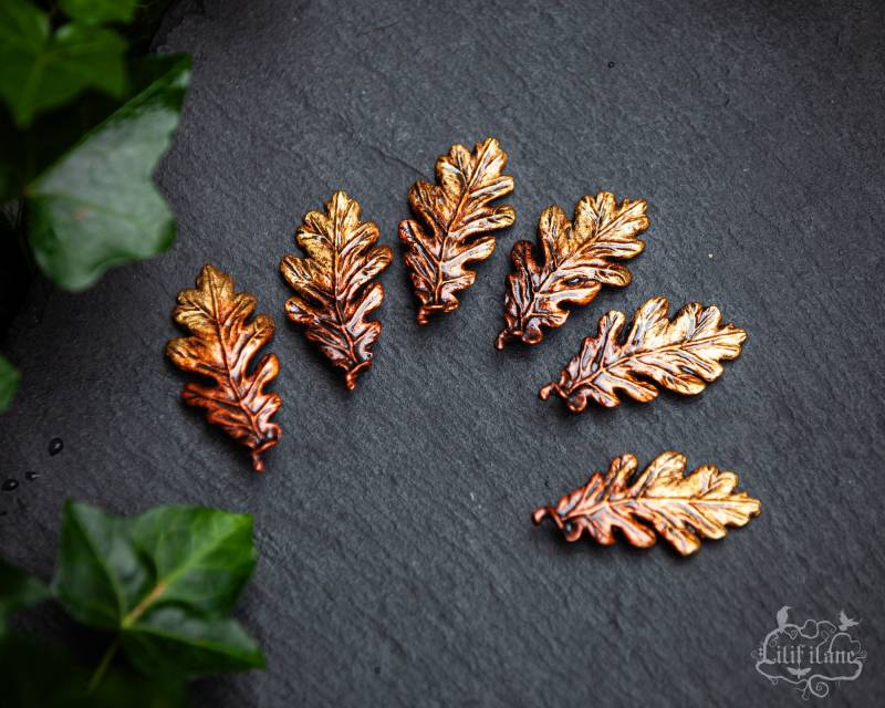 1x Kleiner Eichenblatt Haarclip in Kupfer Und Gold Farben 1x Kleiner Eichenblatt Haarclip in Kupfer Und Gold Farben von LilifIlaneARTWORK