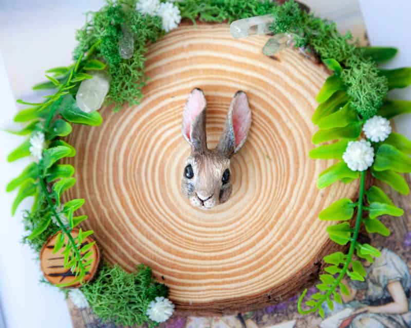 Kaninchenkopf Brosche - Braun Rabbit, Bunny Kaninchenkopf Brosche - Braun Rabbit, Bunny von LilifIlaneARTWORK