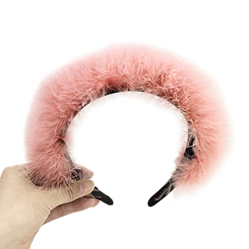 Flauschiges Kunst-Stirnband, niedlicher Plüsch-Haarreifen, Kopfbedeckung, Kopfschmuck, Kostüm, Cosplay, Party, Damen und Mädchen, Haarschmuck von Lilinzhi