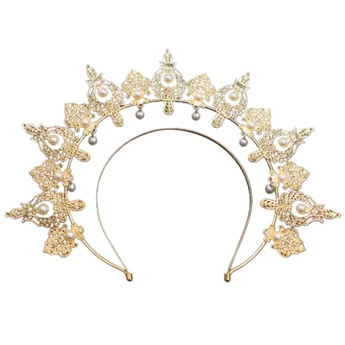 Göttin Krone Stirnband für Frauen Vintage VirginMary Haarband Party Requisiten Braut Hochzeit Kopfschmuck von Lilinzhi