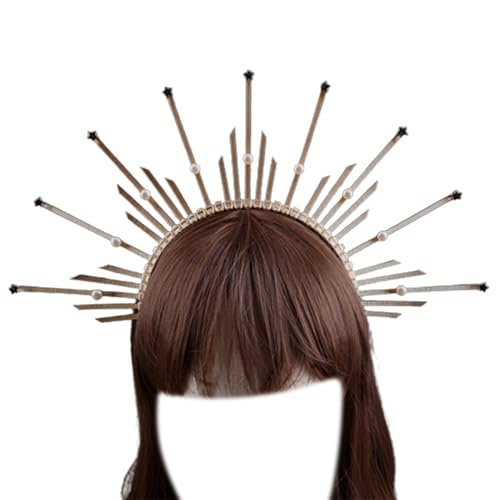 Gothic Cosplay Engel Sonnenstrahlen Haarreifen Frauen Make-up Stirnband für Festival Party Teens Aufführungen Haarschmuck von Lilinzhi