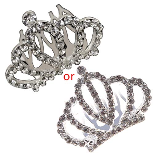 Kinder Mädchen Glitzer Strass Krone Haarnadel Prinzessin Bowknot Haarnadel Haarschmuck für Mädchen von Lilinzhi