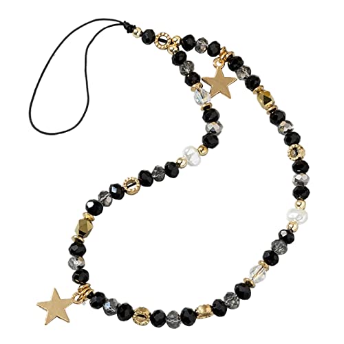Lilinzhi Fünfzackiger Stern-Anhänger mit Perlen, modische Handyhülle, zum Aufhängen, Seil für Damen, Telefon, Schlüsselband, Schmuck Lilinzhi Fünfzackiger Stern-Anhänger mit Perlen, modische Handyhülle, zum Aufhängen, Seil für Damen, Telefon, Schlüsselband, Schmuck von Lilinzhi