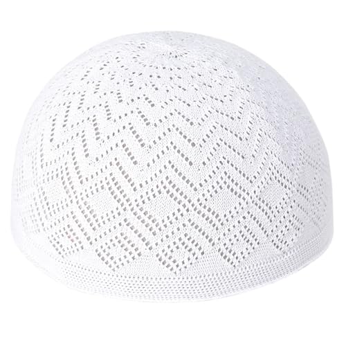 Lilinzhi Islamische Herren-Beanie-Mütze, Unisex, traditionell, islamisch, Gebetsmütze, Strickmütze, W, Einheitsgröße von Lilinzhi