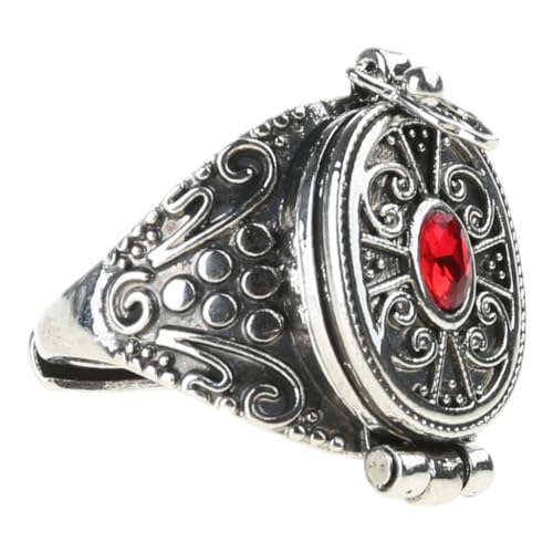 Lilinzhi Legierung Gawu Box Ringe mit Geheimfach Einstellbare Größe Öffnungsringe Legierung Mode Accessoire für trendige Outfits, Metall, Kein Edelstein Lilinzhi Legierung Gawu Box Ringe mit Geheimfach Einstellbare Größe Öffnungsringe Legierung Mode Accessoire für trendige Outfits, Metall, Kein Edelstein von Lilinzhi