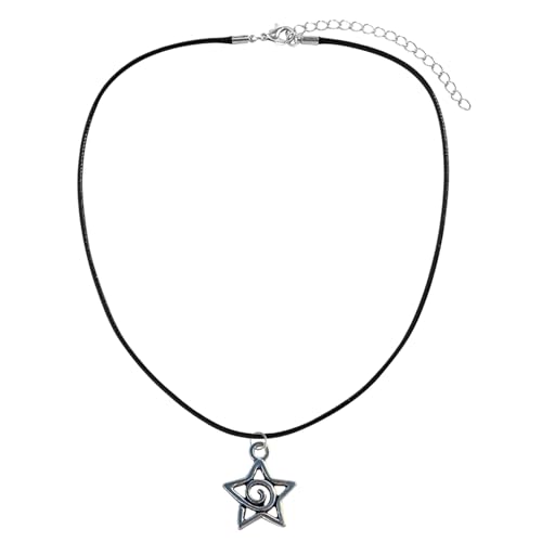 Lilinzhi Modische Halskette mit Sternanhänger, modische Punk-Halskette, Halsband, verstellbar, Halsband, Zubehör Lilinzhi Modische Halskette mit Sternanhänger, modische Punk-Halskette, Halsband, verstellbar, Halsband, Zubehör von Lilinzhi