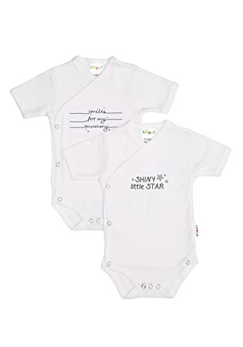 Liliput Babys Kurzarm-Wickelbodies 2er-Pack weiß 62/68 von Liliput