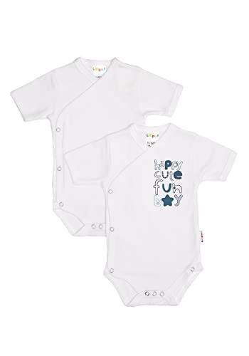 Liliput Babys Kurzarm-Wickelbody 2er-Pack weiß 44 von Liliput