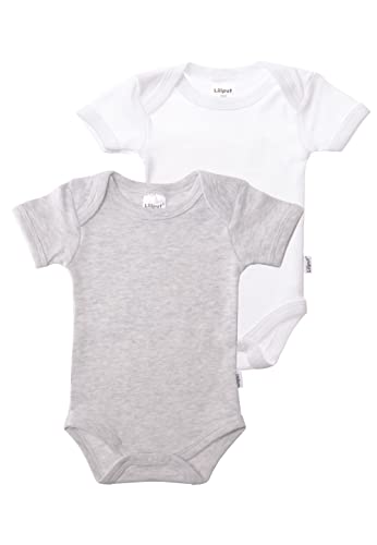 Liliput Babys Kurzarmbody grau-Weiss 62/68 von Liliput