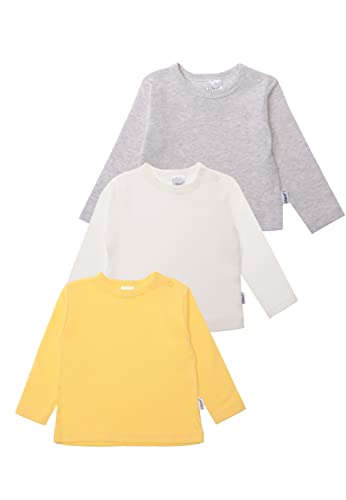 Liliput Babys Langarmshirts im 3er Set gelb/Ecru/grau-Melange 62/68 von Liliput