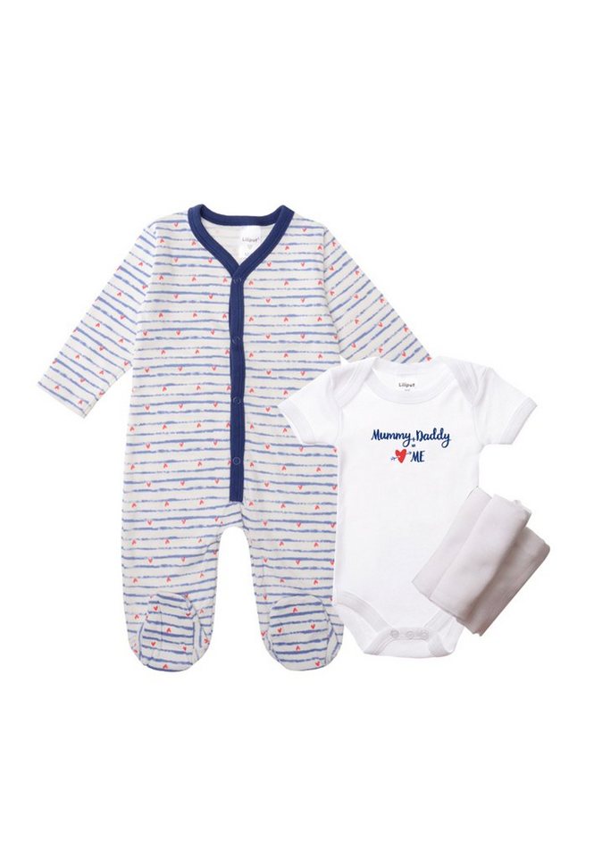 Liliput Erstausstattungspaket Mummy+Daddy=Me (5-tlg) mit niedlichem Herzchen-Print von Liliput