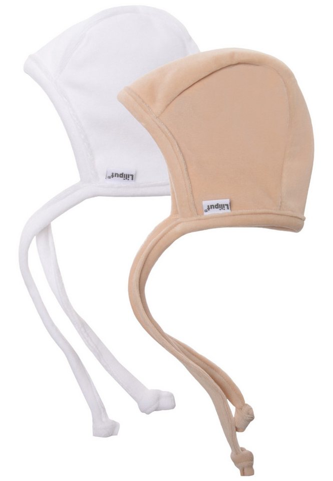 Liliput Strickmütze weiss beige (2-St) Mit praktischem Bindeband von Liliput