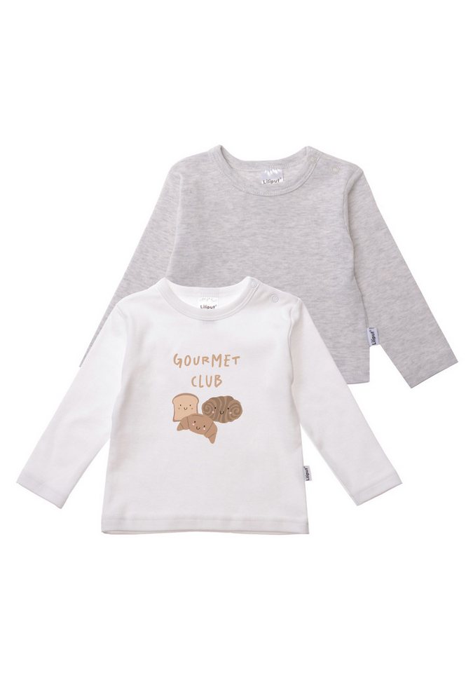 Liliput Langarmshirt Gourment Club 2er-Pack mit Druckknöpfen an der Schulter von Liliput