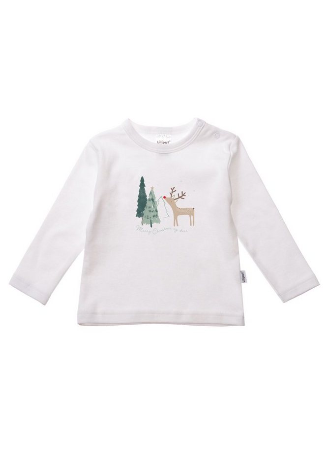 Liliput Langarmshirt Merry Christmas mit bequemem Rundhalsausschnitt Liliput Langarmshirt Merry Christmas mit bequemem Rundhalsausschnitt von Liliput