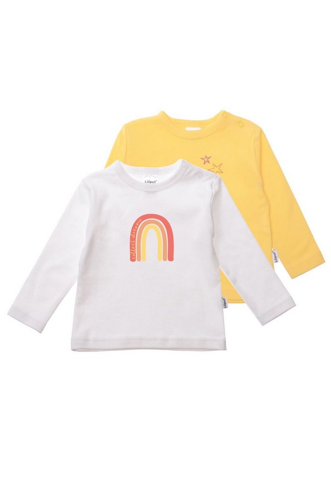 Liliput Langarmshirt Regenbogen 2er-Pack aus weichem Baumwoll-Material von Liliput