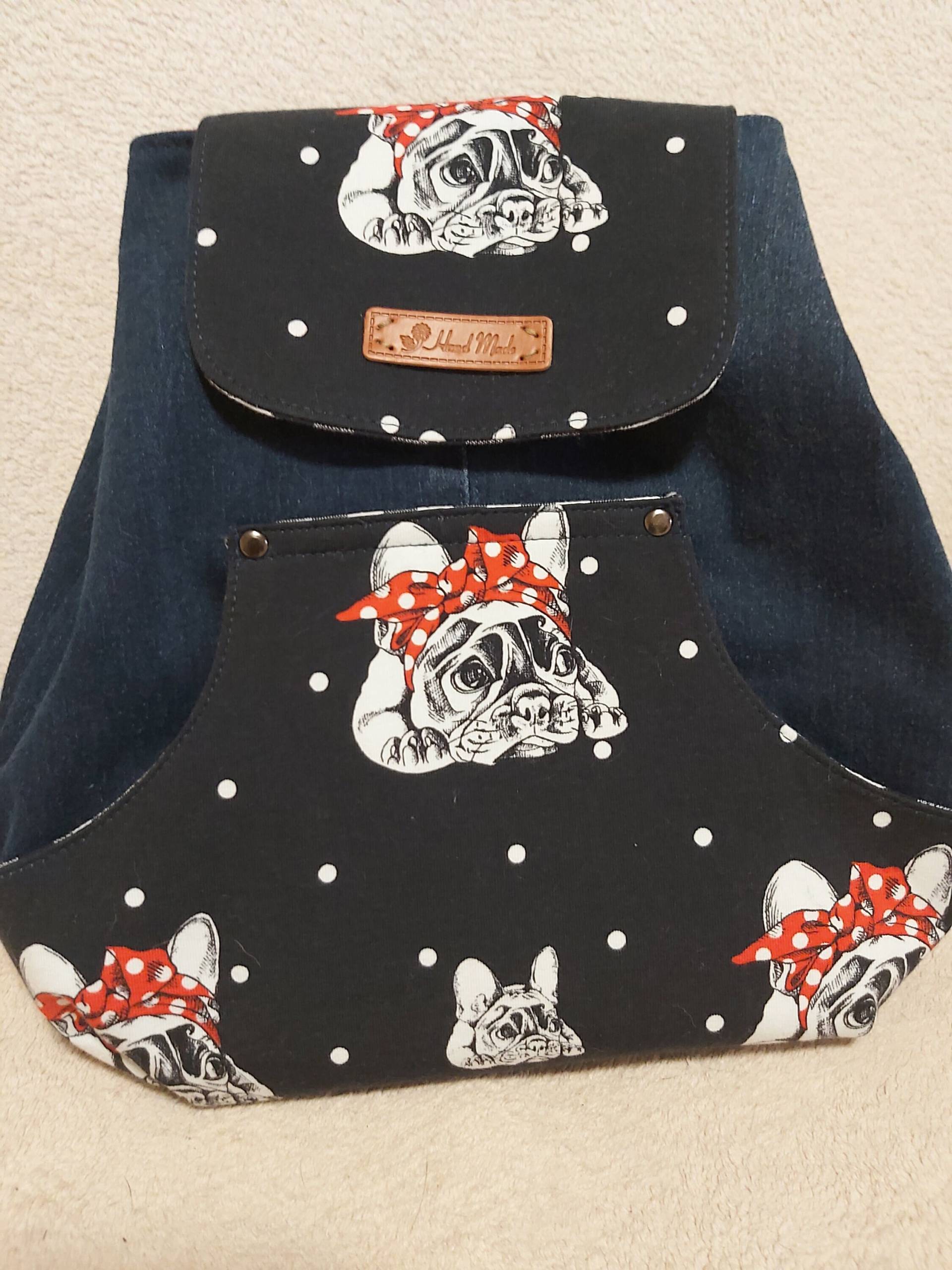 Jeansrucksack Franz.bulldogge Damen von LilisShopDeutschland