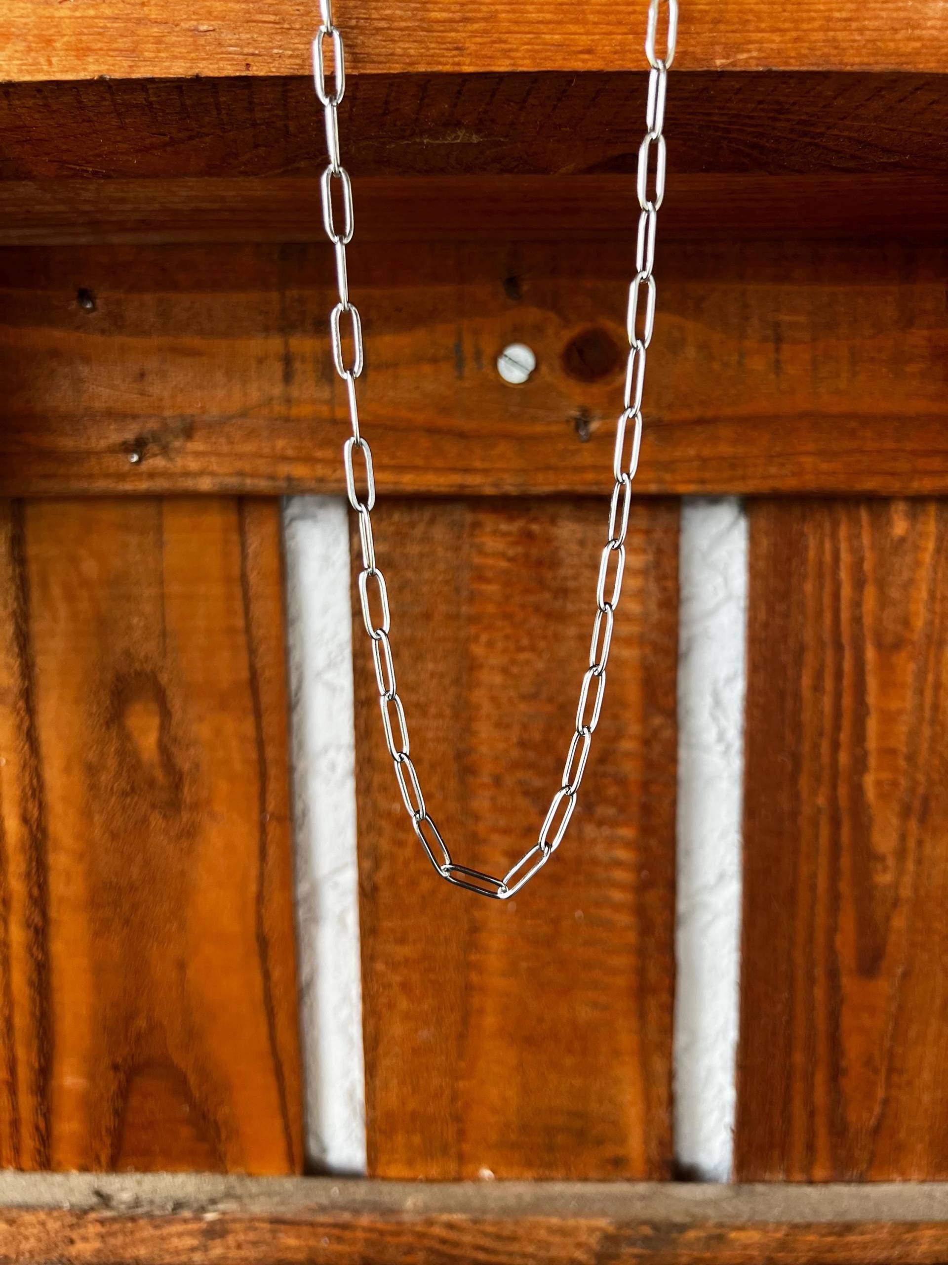 Gliederkette Halskette - Punk Gothic Retro Edelstahl Vintage Recycling Upcycling Silber Industrial Techno Alternativ Punky Gliederkette Halskette - Punk Gothic Retro Edelstahl Vintage Recycling Upcycling Silber Industrial Techno Alternativ Punky von LilithKreativeStudio