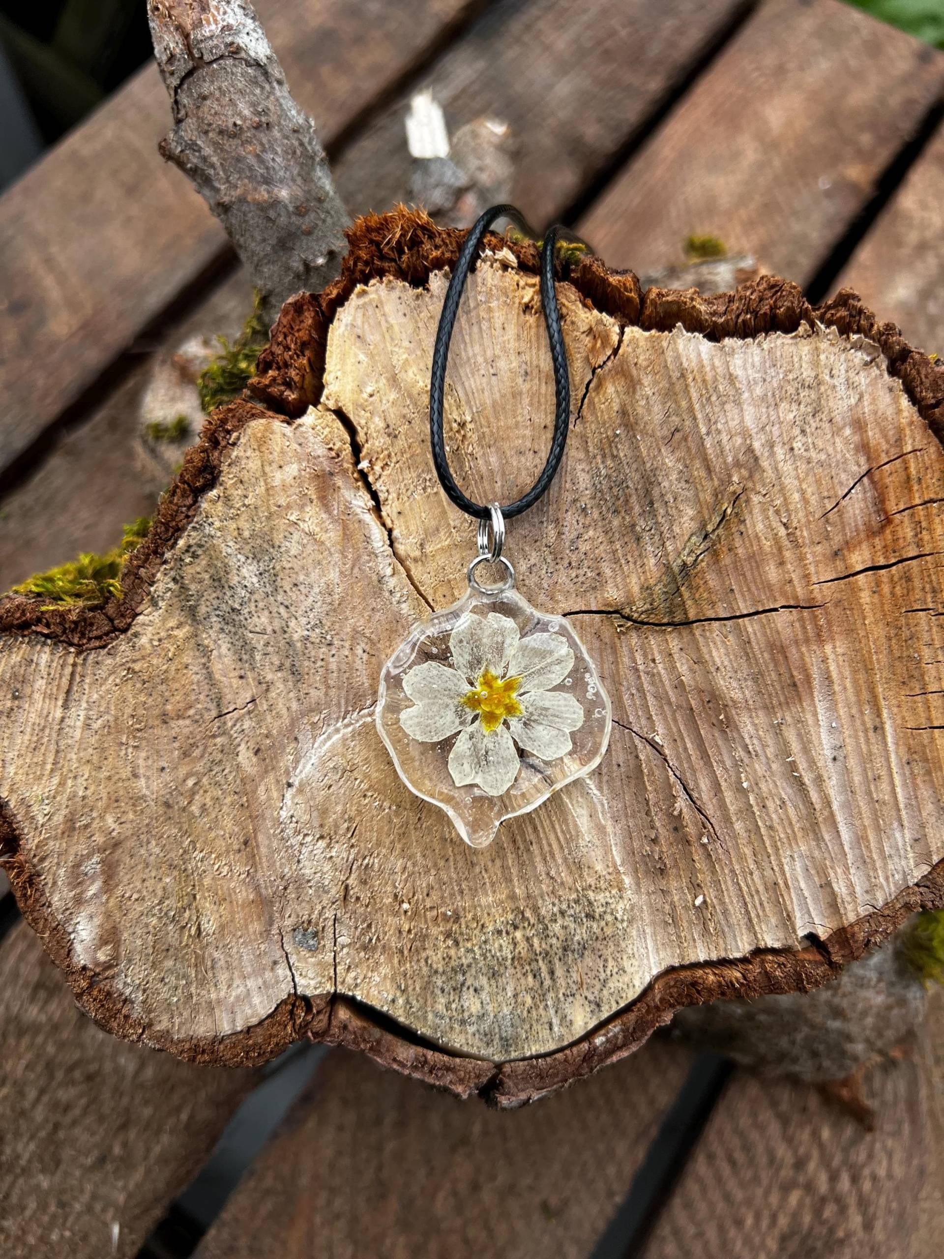 Weiße Primel Blume Halskette Natur Schmuck Anhänger - Februar Geburtsblume, Primrose in Epoxidharz Geschenkidee Muttertag, Geburtstag Weiße Primel Blume Halskette Natur Schmuck Anhänger - Februar Geburtsblume, Primrose in Epoxidharz Geschenkidee Muttertag, Geburtstag von LilithKreativeStudio