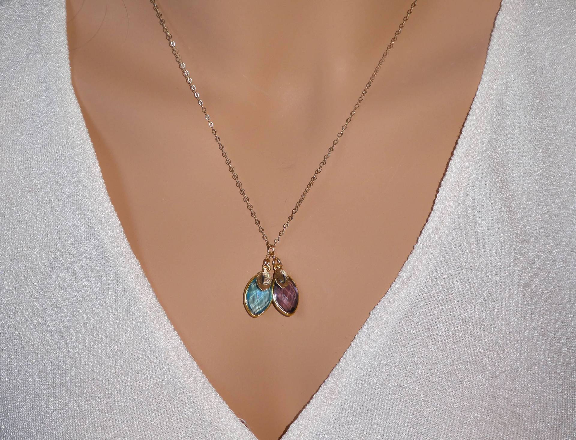 Personalisierte Mutter Halskette Mütter Geschenk Für Ehefrau Großmutter Nanna Goldketten 14K Gold Füllen Edelsteine Geburtsstein-Charme Kaskaden Personalisierte Mutter Halskette Mütter Geschenk Für Ehefrau Großmutter Nanna Goldketten 14K Gold Füllen Edelsteine Geburtsstein-Charme Kaskaden von LillaGems