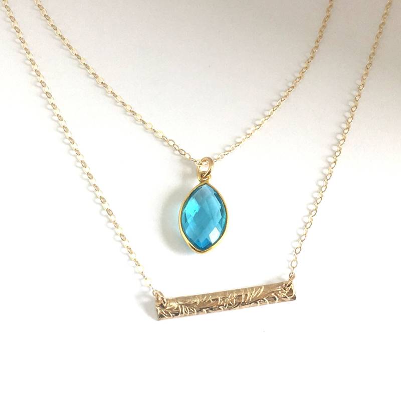 Zierliche Geschichtete Edelstein Halskette Blume Bar Gold Schicht Kette Einfache Zarte Doppelschicht 14 K Füllen Sterling Silber Zierliche Geschichtete Edelstein Halskette Blume Bar Gold Schicht Kette Einfache Zarte Doppelschicht 14 K Füllen Sterling Silber von LillaGems
