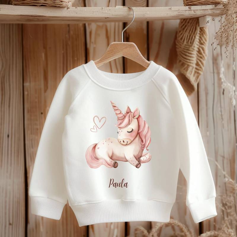 Einhorn Pullover Personalisiert, Personalisiertes Sweatshirt, Einhornshirt Mit Name, Geschenk Einhornfans, Mädchenshirt von LillabyOriginals