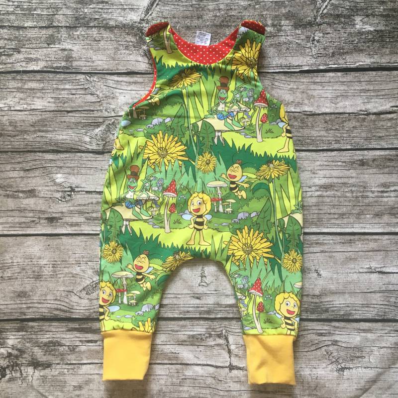 Gefütterter Babystrampler "Biene Maja Im Feld" Gr. 50-80 von LilleHimmelAtelier