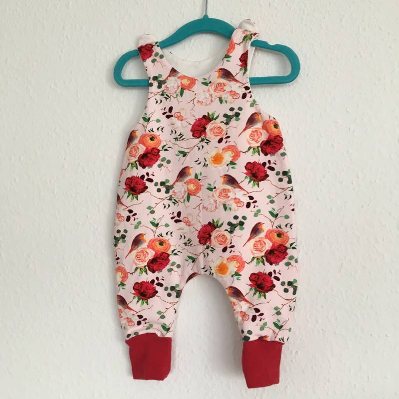 Gefütterter Strampler "Rotkehlchen" Gr. 50-80 von LilleHimmelAtelier