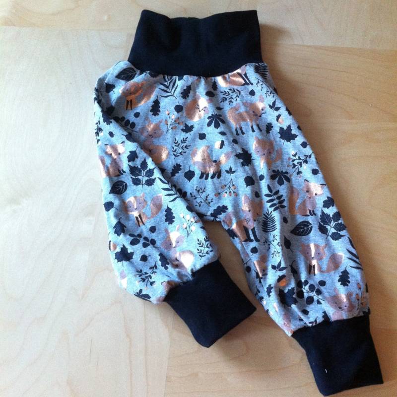 Jersey-Pumphose "Füchse in Bronze" Gr. 62-104 von LilleHimmelAtelier