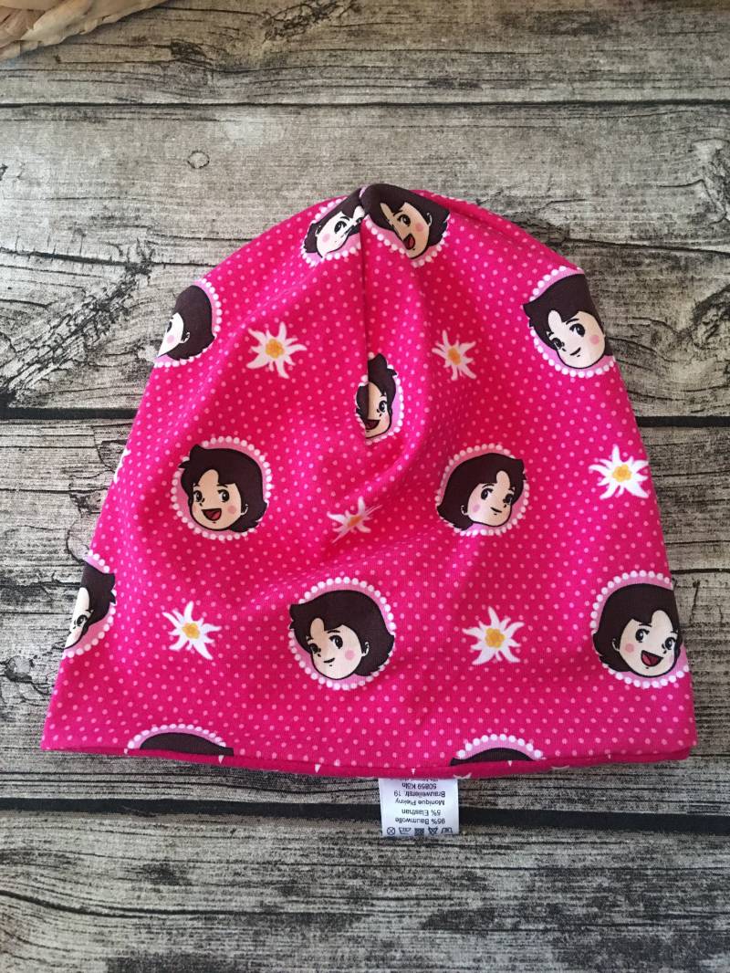 Wende-Beaniemütze „Heidi Pink" von LilleHimmelAtelier