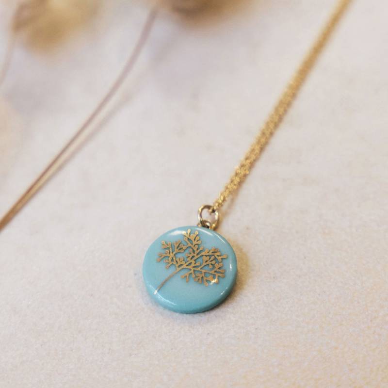 Halskette Mit Porzellan-Anhänger Bäumchen Porzellanschmuck Lille Mus Halskette Mit Porzellan-Anhänger Bäumchen Porzellanschmuck Lille Mus von LilleMusShop