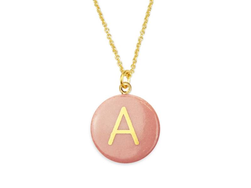 Kette Mit Porzellan-Anhänger Buchstabe A-Z Porzellanschmuck Lille Mus Kette Mit Porzellan-Anhänger Buchstabe A-Z Porzellanschmuck Lille Mus von LilleMusShop