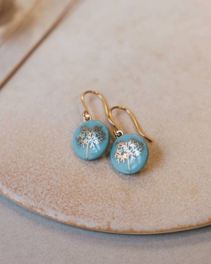 Porzellan-Ohrringe Bäumchen Porzellanschmuck Lille Mus Ohrhänger Porzellan-Ohrringe Bäumchen Porzellanschmuck Lille Mus Ohrhänger von LilleMusShop
