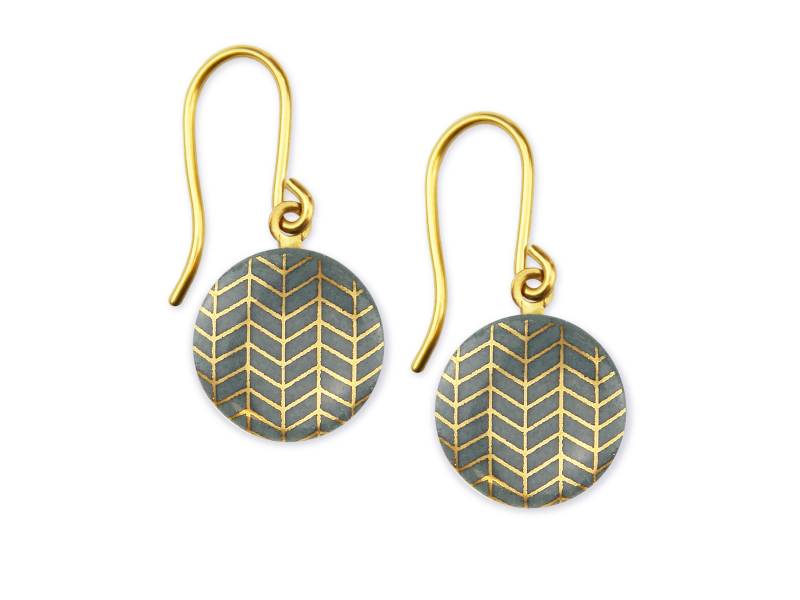 Porzellan-Ohrringe Fischgrät Porzellanschmuck Lille Mus Ohrhänger Porzellan-Ohrringe Fischgrät Porzellanschmuck Lille Mus Ohrhänger von LilleMusShop