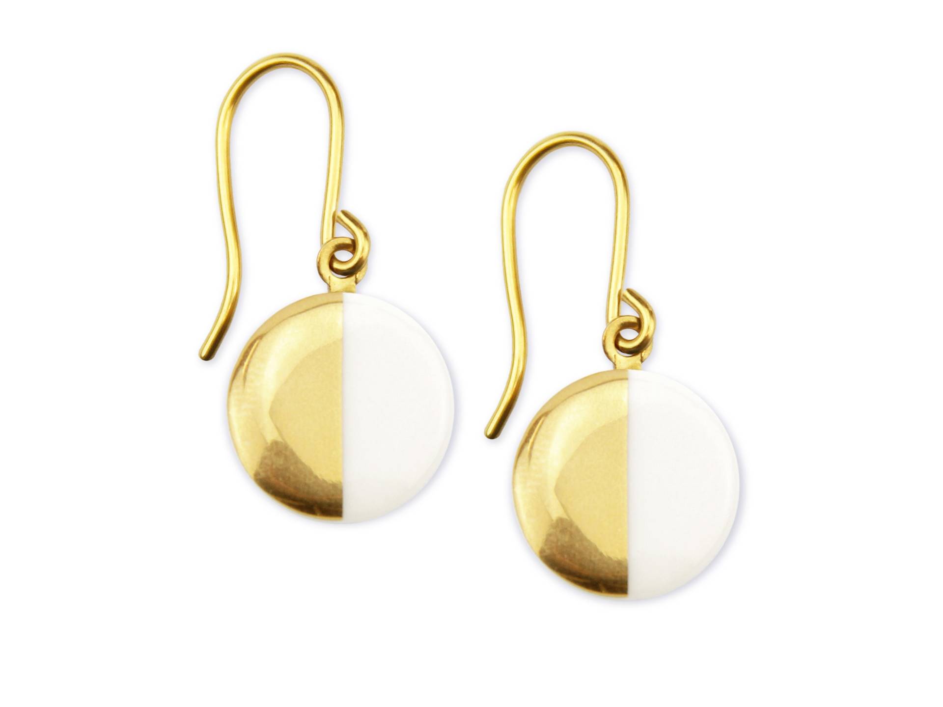 Porzellan-Ohrringe Halbkreis Porzellanschmuck Lille Mus Ohrhänger Porzellan-Ohrringe Halbkreis Porzellanschmuck Lille Mus Ohrhänger von LilleMusShop