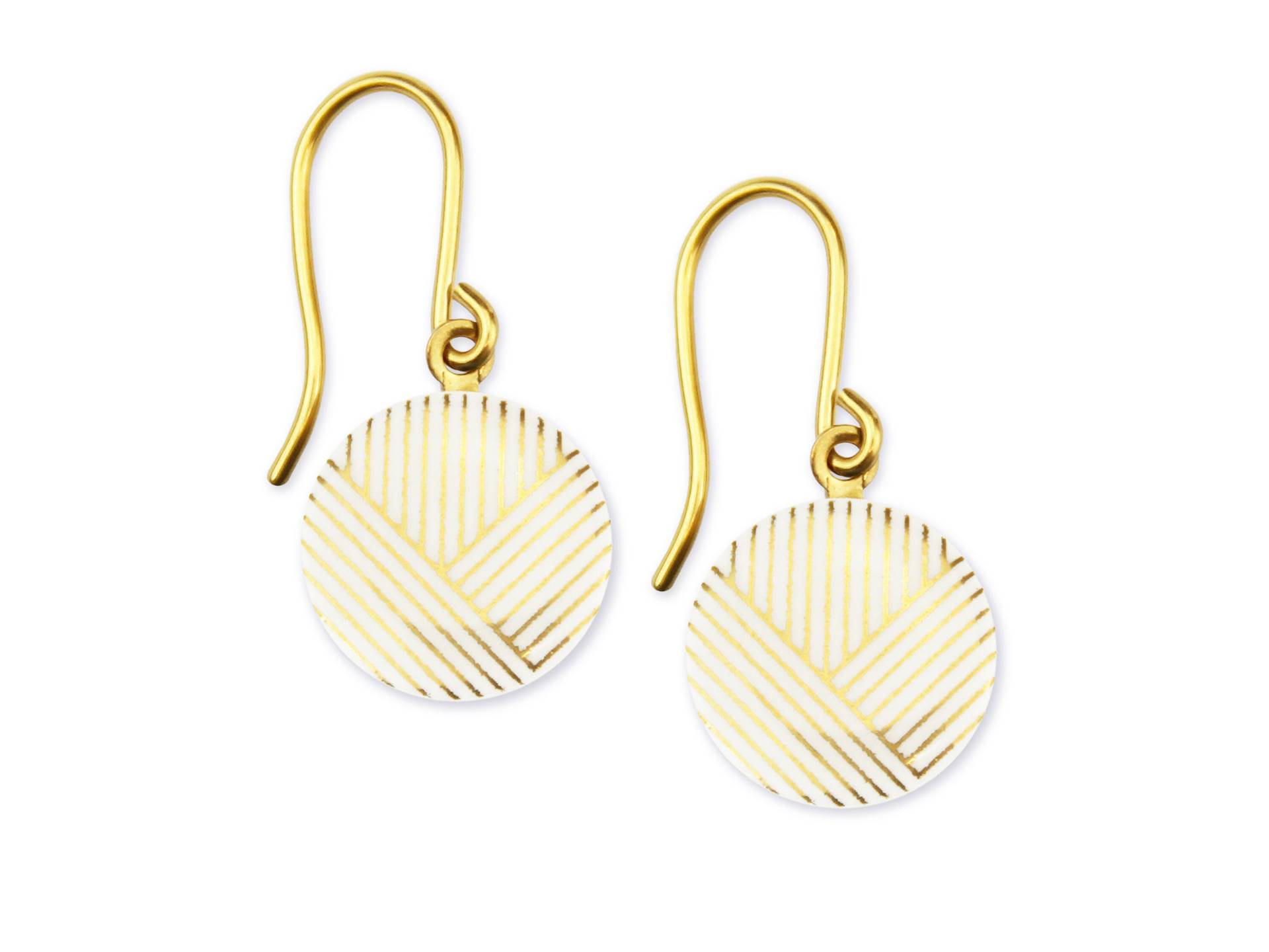 Porzellan-Ohrringe Triple Porzellanschmuck Lille Mus Ohrhänger Porzellan-Ohrringe Triple Porzellanschmuck Lille Mus Ohrhänger von LilleMusShop