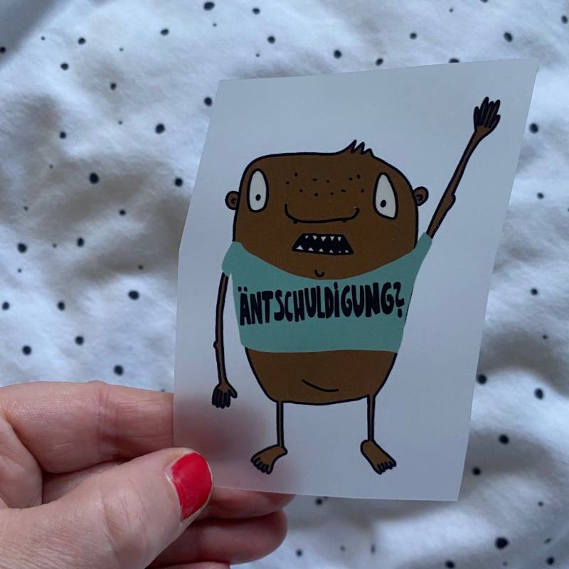 Bügelbild „Äntschuldigung" Lillemo Äntschuldigung von LillemoShop