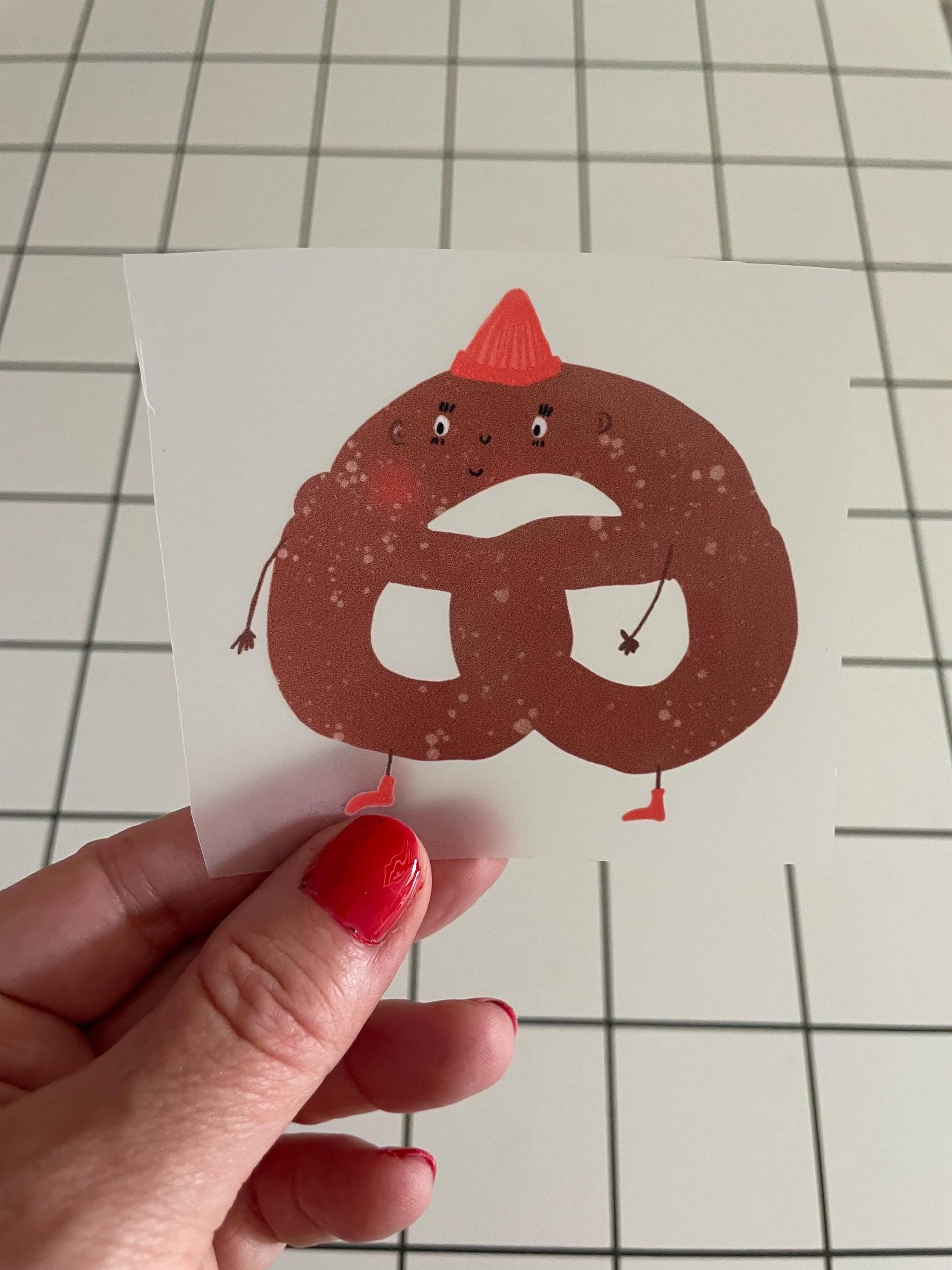 Bügelbild „Brezel Rote Mütze" Lillemo von LillemoShop