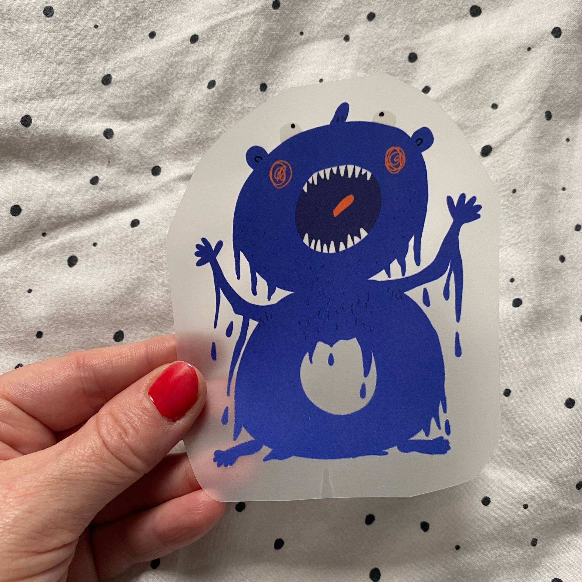 Bügelbild Zahl 8 Schleimmonster Lillemo von LillemoShop