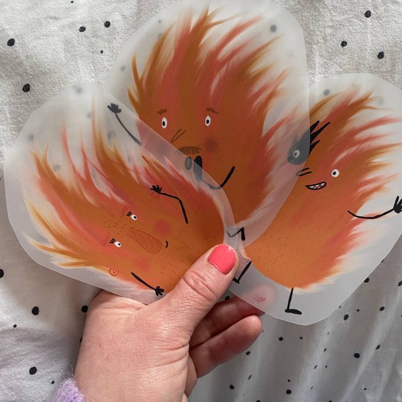 Bügelbilder Set „Die Funky Funken" Lillemo Feuer Band von LillemoShop