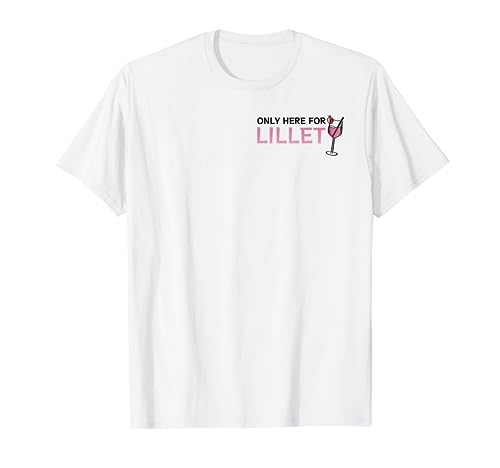 Lillet Wildberry Fan Sommer Cocktail Party Offizielles Trinken T-Shirt in Weiß für Jungen und Mädchen, Unisex, Kurzarm, T-Shirt, Klein, Crew-Ausschnitt, Gerade, Rosa von Lillet Wine Cocktails Drink Wildberry Gift Shop