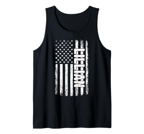 Lillian persönlicher Name American Flag Retro Frauen lustig Tank Top von Lillian Specialized First Girl Woman Name Tee