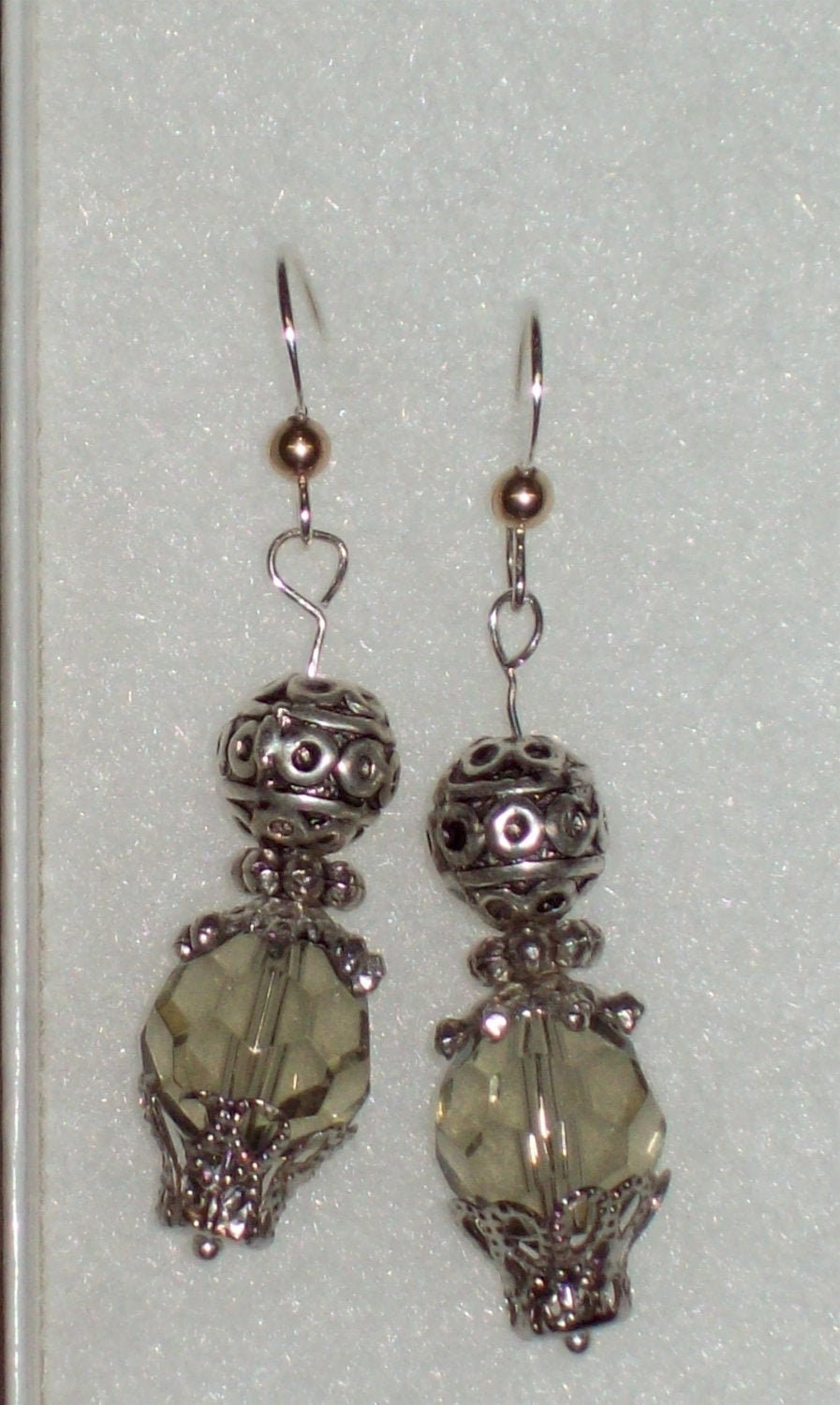 Bali Silber Rauchtopas Ohrringe Bali Silber Rauchtopas Ohrringe von LillianTreasures