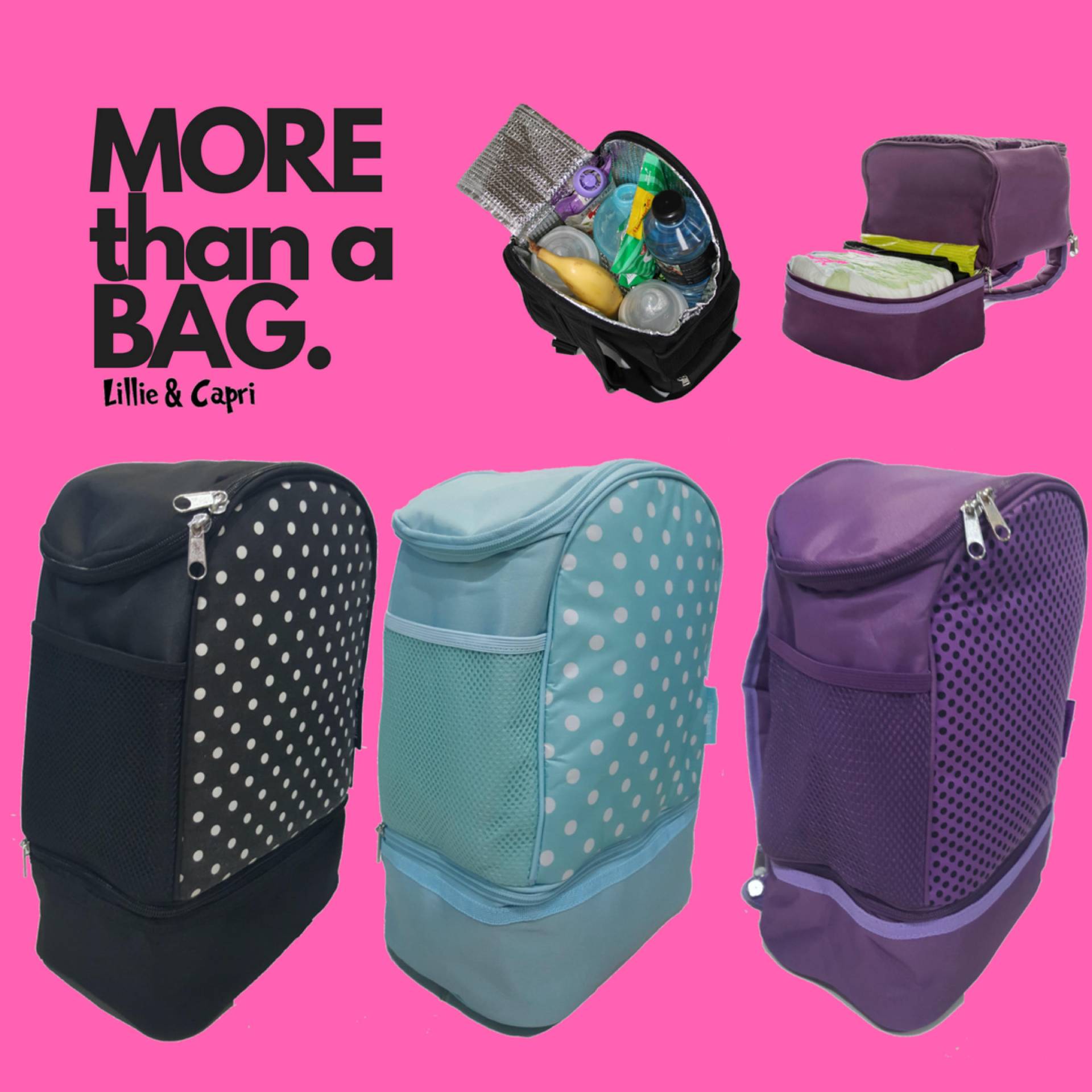 Isoliert, Back Pack Violett Und Blau Erhältlich - Schwarz Ausverkauft Isoliert, Back Pack Violett Und Blau Erhältlich - Schwarz Ausverkauft von Lillieandcapri