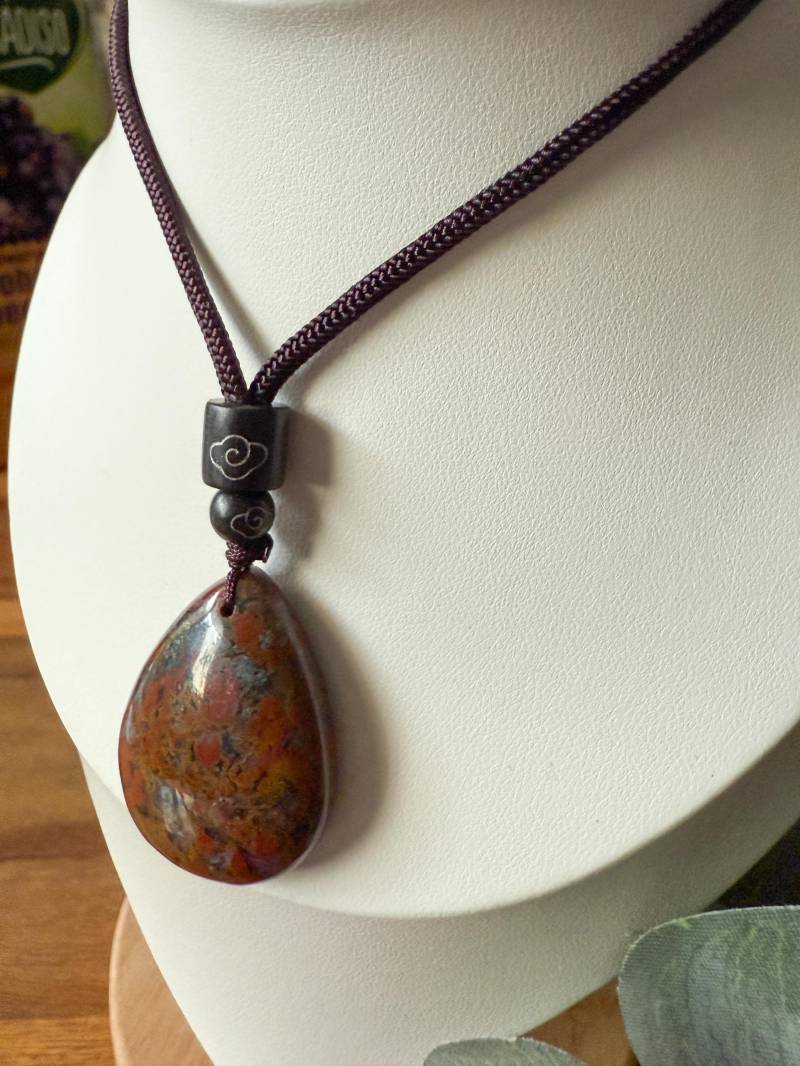 Monet Ozeanjaspis Anhänger An Nylonkette von LillisLazuli