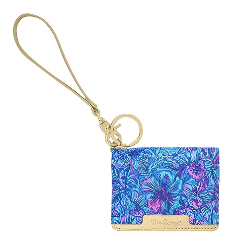 Lilly Pulitzer Ausweisetui aus veganem Leder, niedlicher Schlüsselanhänger, schlankes Kreditkartenetui mit Handgelenkschlaufe, Muscheln n Glocken von Lilly Pulitzer