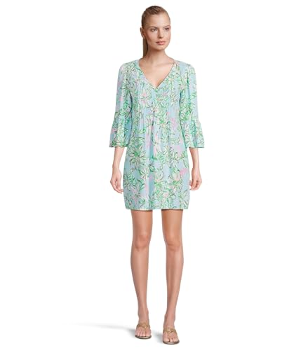 Lilly Pulitzer Danika Damen Tunika-Kleid mit 3/4-Ärmeln, Multi Sun of a Bun, 32 von Lilly Pulitzer